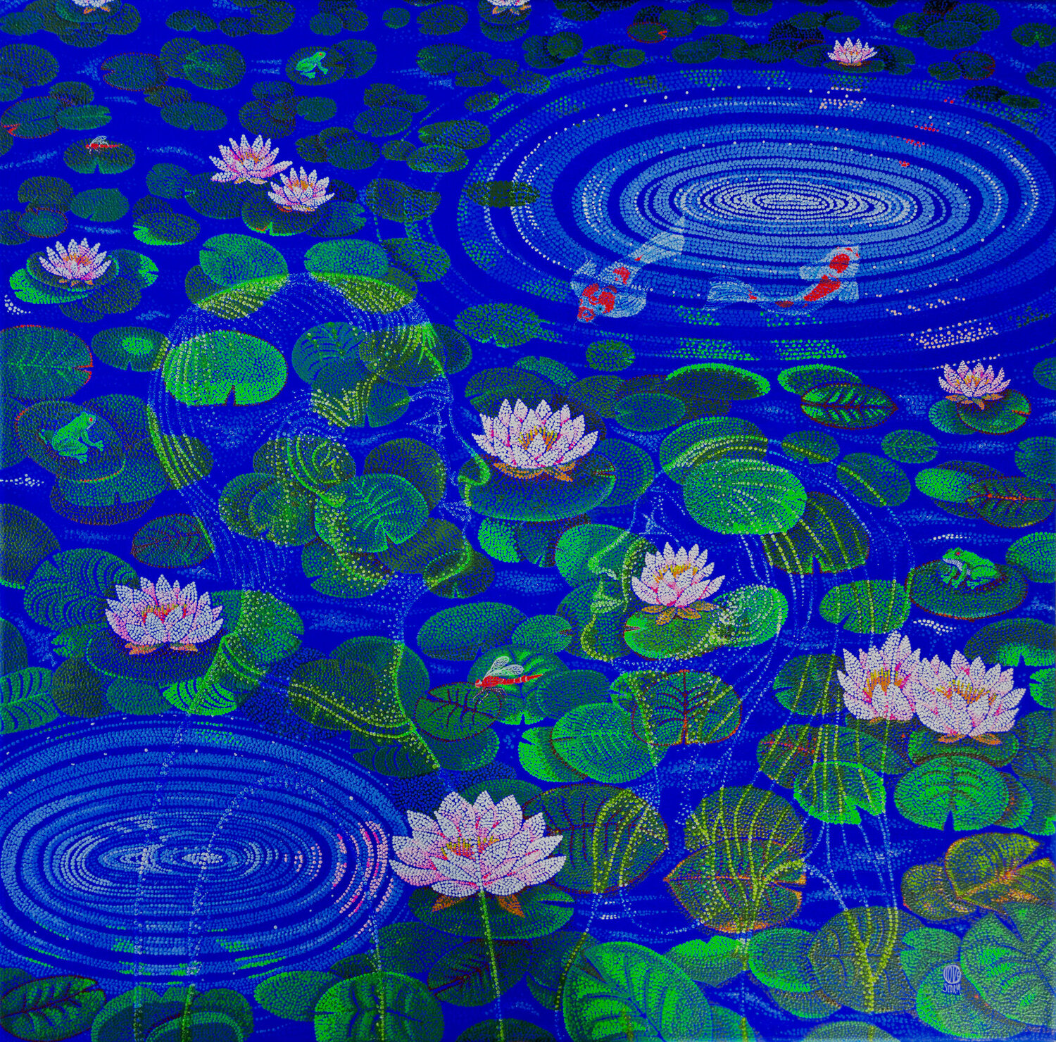 In Monet's garden Tove Storm Original painting for sale