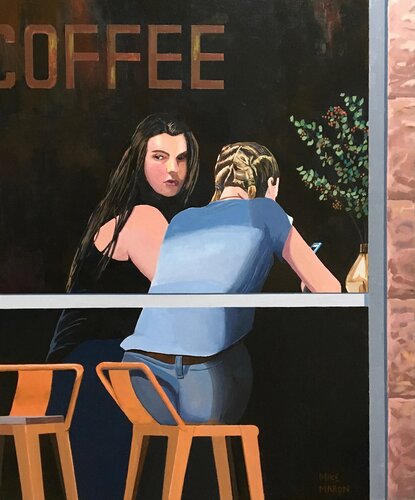 Coffee Break by Michael Maron, Painting for Sale on Select
