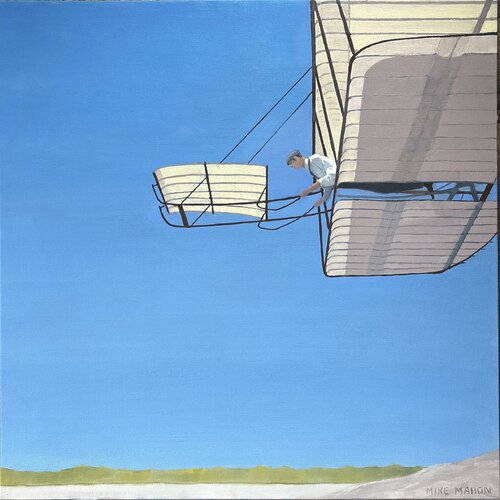 First in Flight, Kill Devil Hills, 1901 by Michael Maron, Painting for Sale on Select