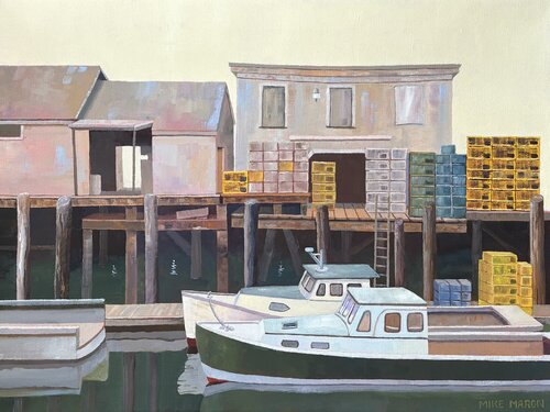Portland Pier by Michael Maron, Painting for Sale on Select