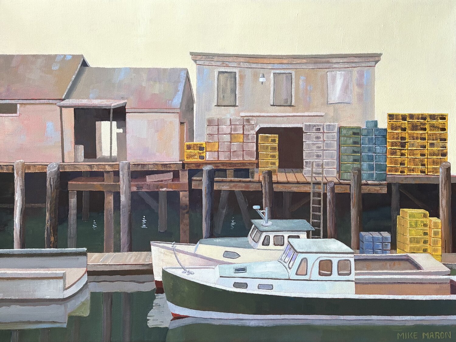 Portland Pier Michael Maron Original painting for sale