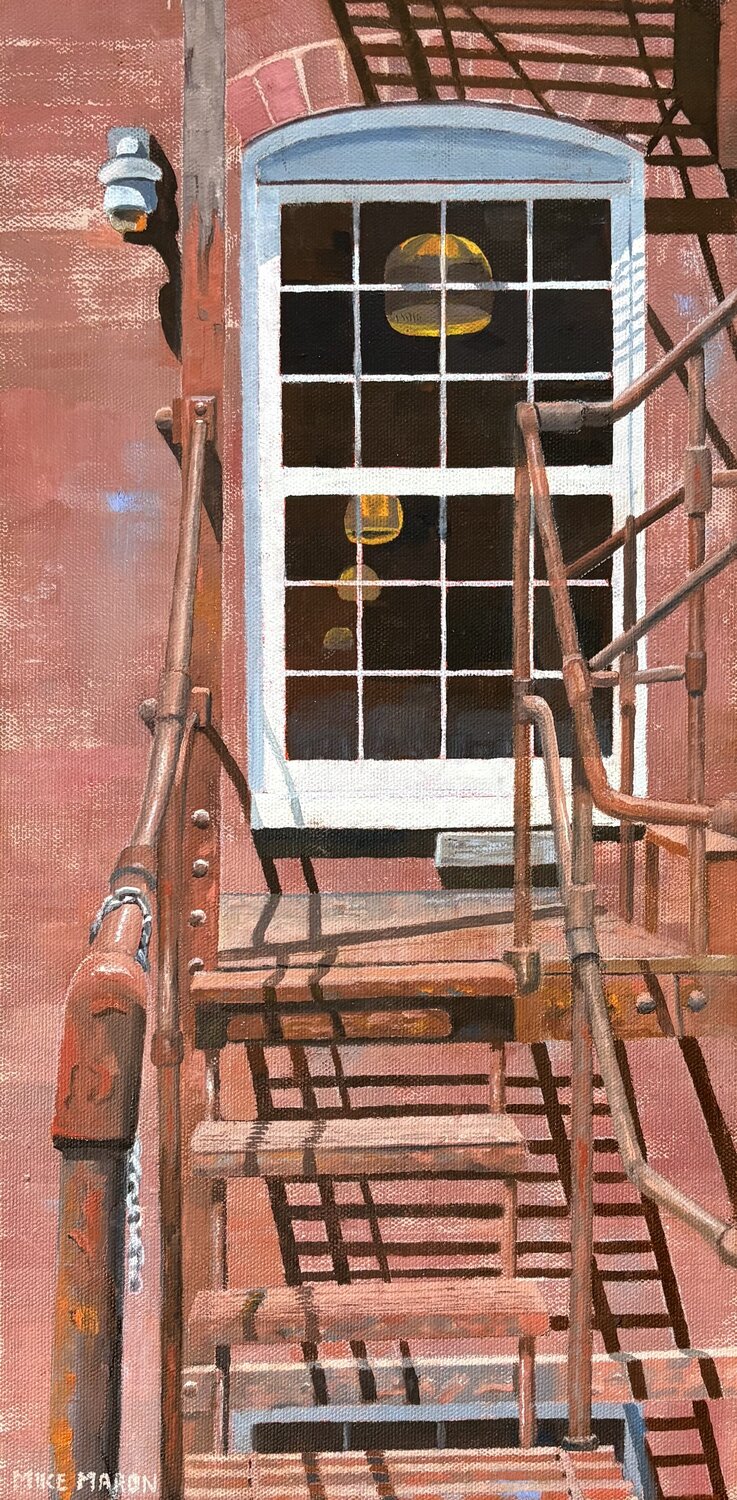 Shadow Play, Biddeford Mills Michael Maron Original painting for sale