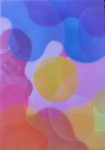Feeling free - yellow dot by Isabel Kleinert, Painting for Sale on Select