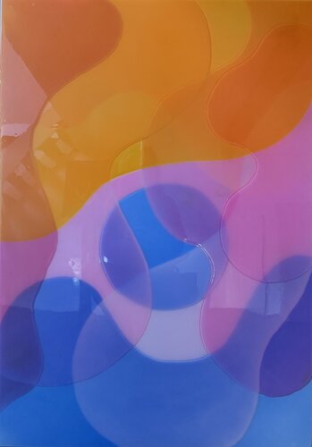 Feeling free - blue dot by Isabel Kleinert, Painting for Sale on Select