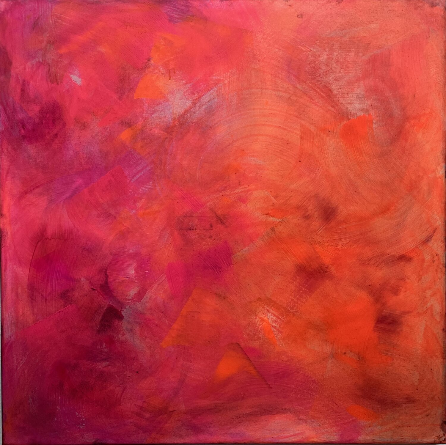POP - Serie „next-to-red“ three Isabel Kleinert Original painting for sale