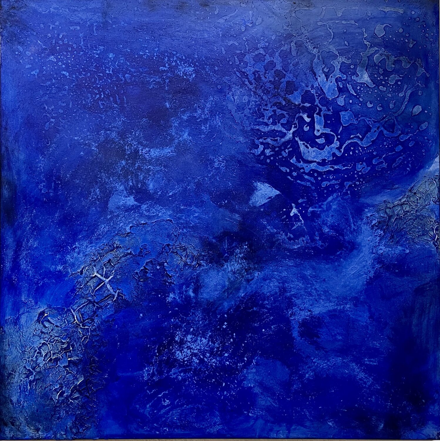 Blue desert first ever Isabel Kleinert Original painting for sale