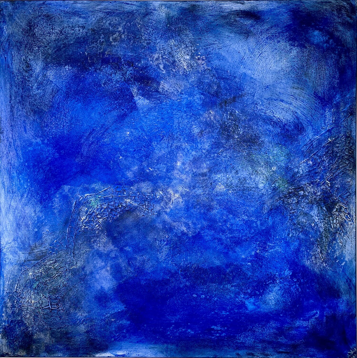 Blue night desert female Isabel Kleinert Original painting for sale