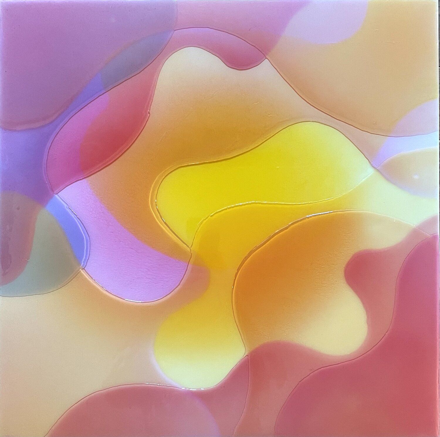 Pink orange candy wave three Isabel Kleinert Original painting for sale