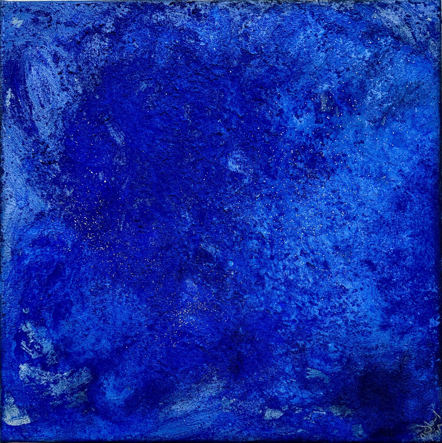 Night space blue Isabel Kleinert Original painting for sale