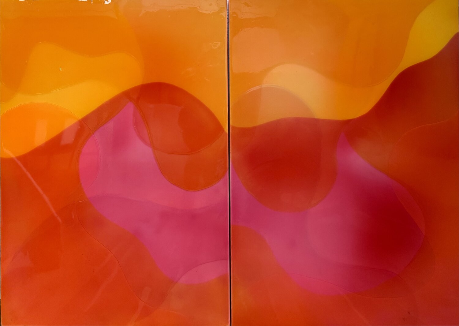 Sunrise I and II Isabel Kleinert Original painting for sale