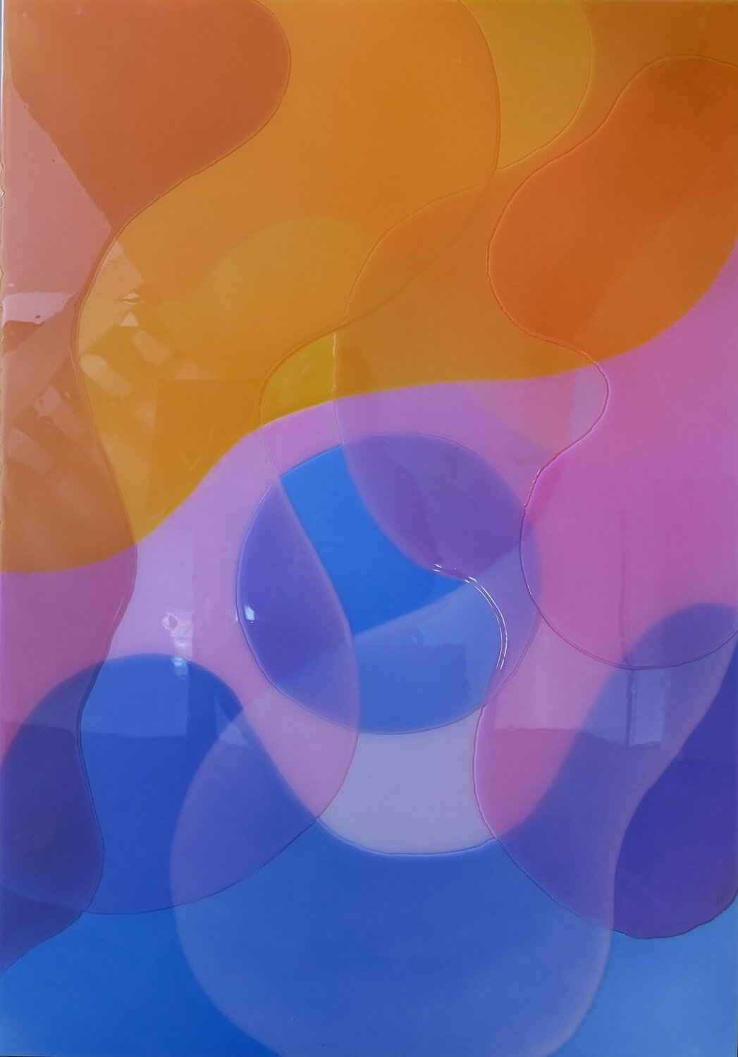 Feeling free - blue dot Isabel Kleinert Original painting for sale