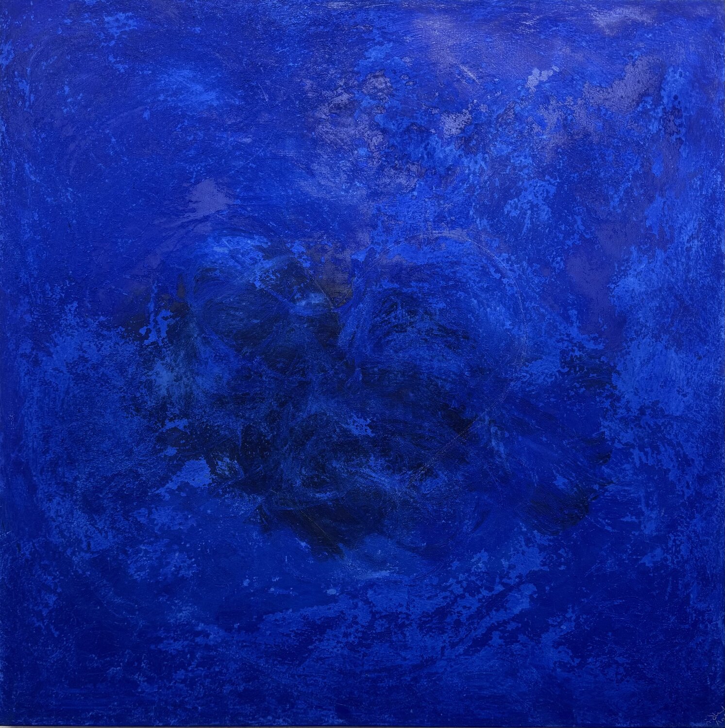 Heart blue Isabel Kleinert Original painting for sale