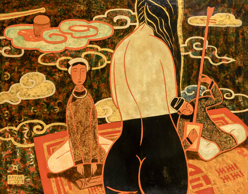 "A DAO" SINGING by Bui Trong Du, Painting for Sale on Select