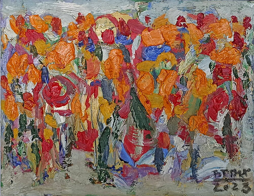 Flower Garden by Bui Trong Du, Painting for Sale on Select