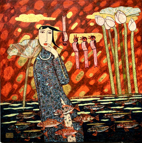 The Nostalgia by Bui Trong Du, Painting for Sale on Select