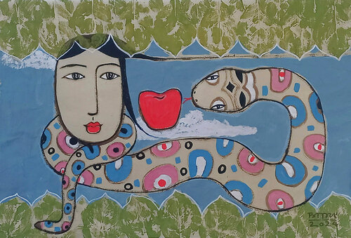 The first woman in the world by Bui Trong Du, Painting for Sale on Select