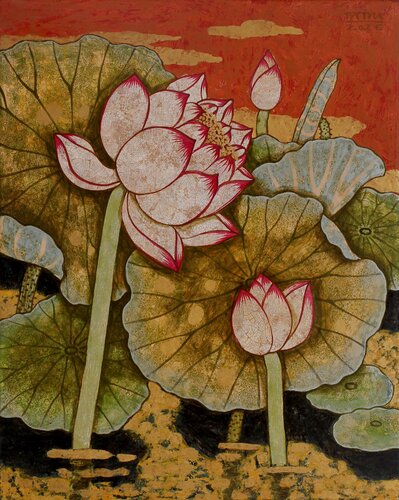 Lotus by Bui Trong Du, Painting for Sale on Select