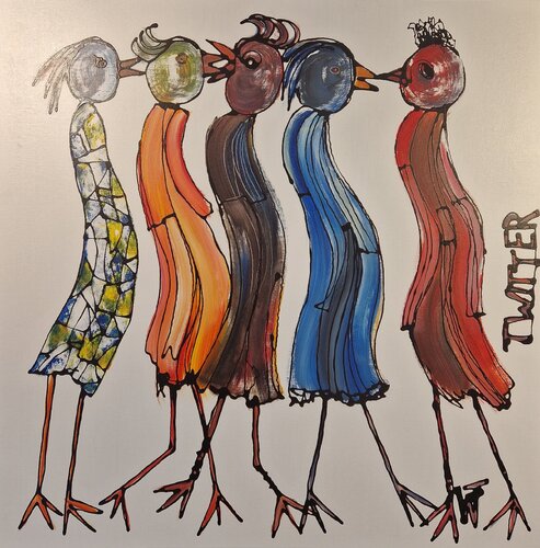 Twitter by Friedrich Wurm, Painting for Sale on Select