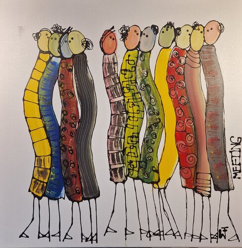 Meeting by Friedrich Wurm, Painting for Sale on Select