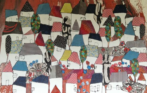 Town by Friedrich Wurm, Painting for Sale on Select