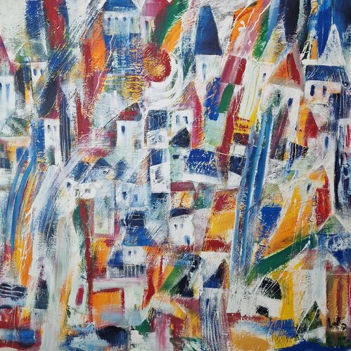 Village by Friedrich Wurm, Painting for Sale on Select