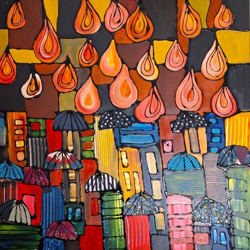 Stadtregen by Friedrich Wurm, Painting for Sale on Select