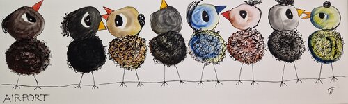 Airport by Friedrich Wurm, Painting for Sale on Select
