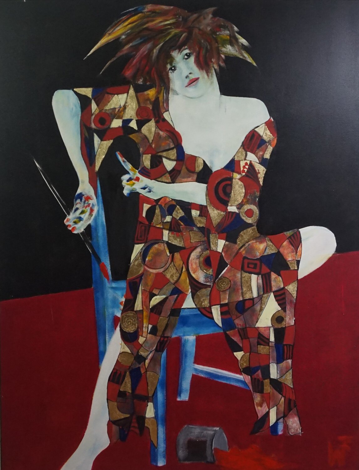 Die Malerin Friedrich Wurm Original painting for sale