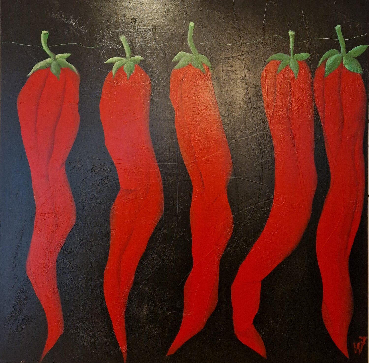 Chillies Friedrich Wurm Original painting for sale