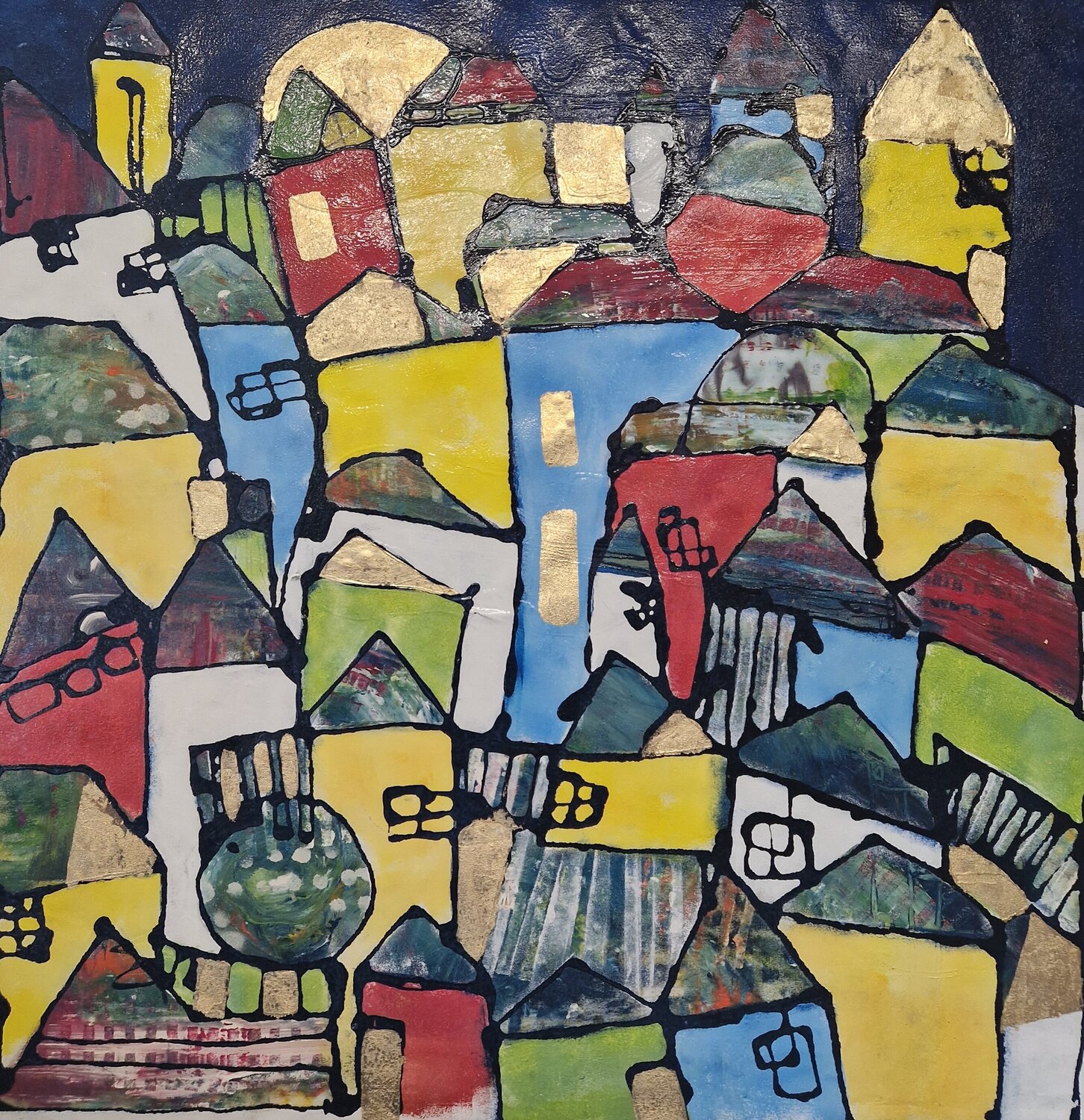 Kleine Stadt Friedrich Wurm Original painting for sale
