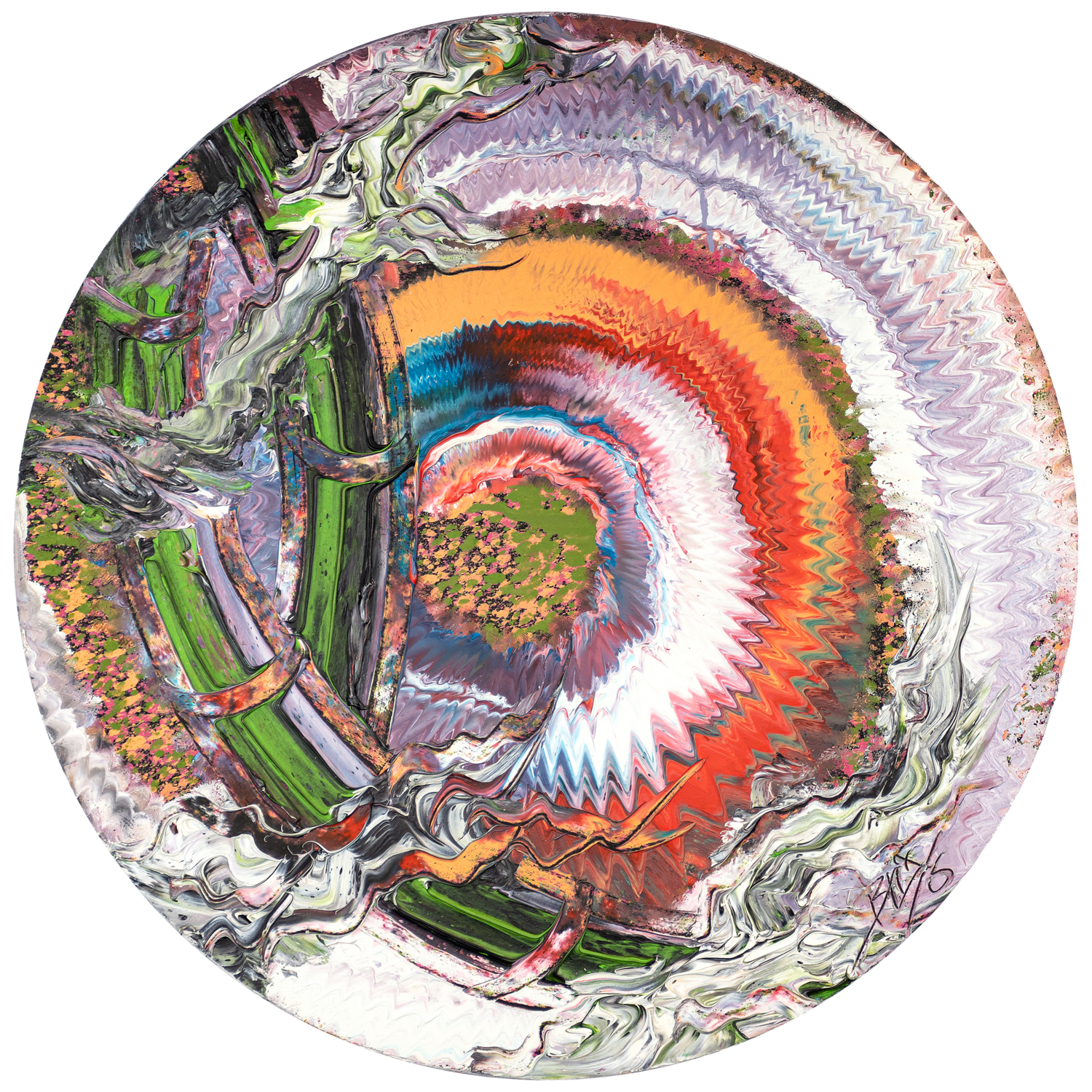 Over the Rainbow Bamboo Bubble Dietmar Brixy Original painting for sale