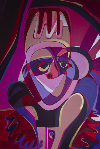 Sad King or Boredom by Olja Mesec, Painting for Sale on Select