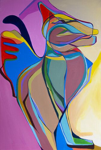 Egyptian Cat by Olja Mesec, Painting for Sale on Select