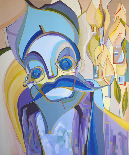 Mountain monk by Olja Mesec, Painting for Sale on Select