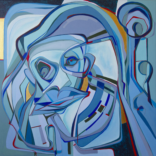 The blue genie by Olja Mesec, Painting for Sale on Select