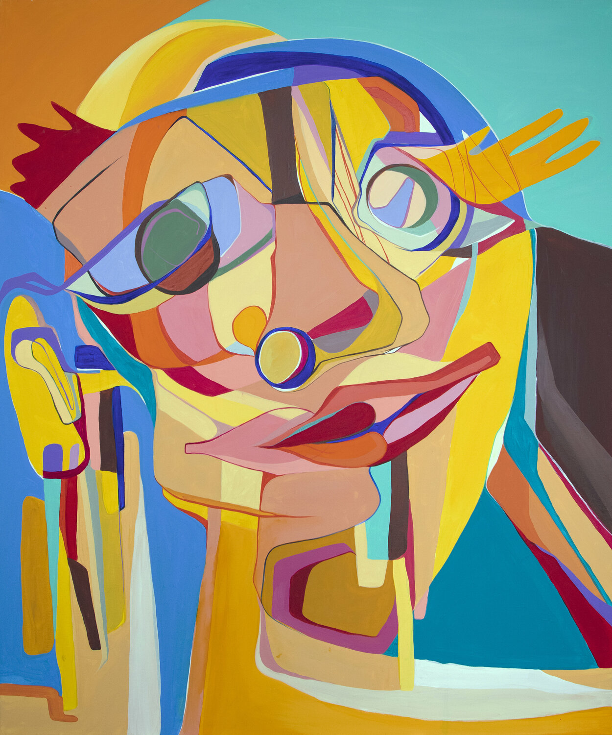 Dancing boy Olja Mesec Original painting for sale