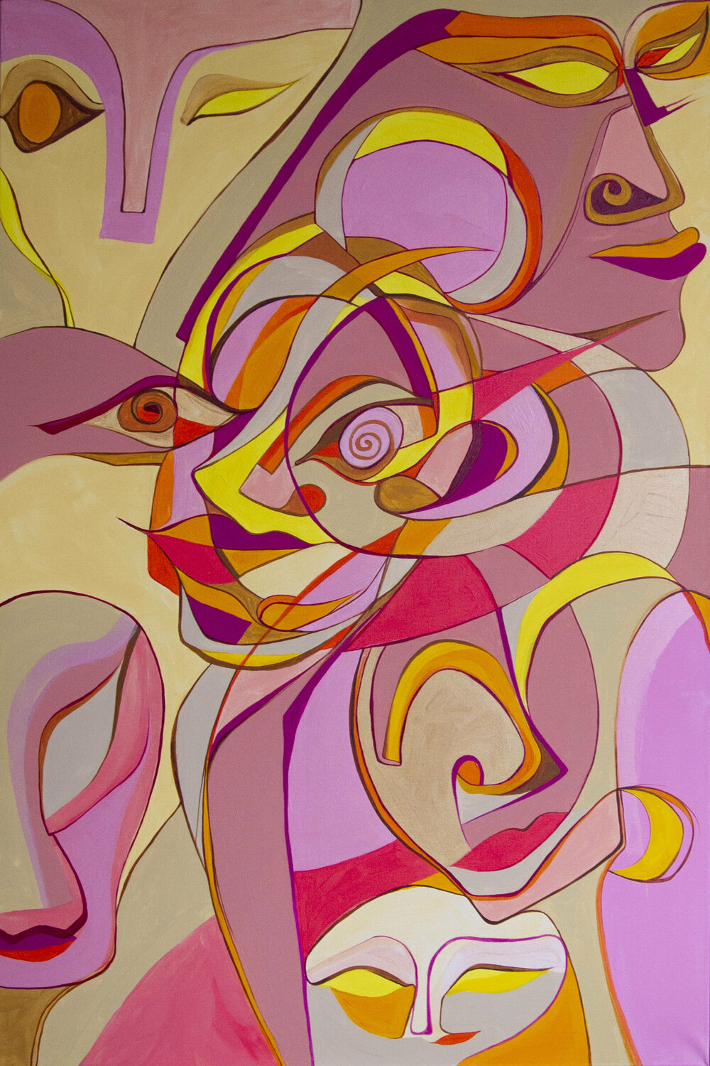 Girl`s Talk Olja Mesec Original painting for sale