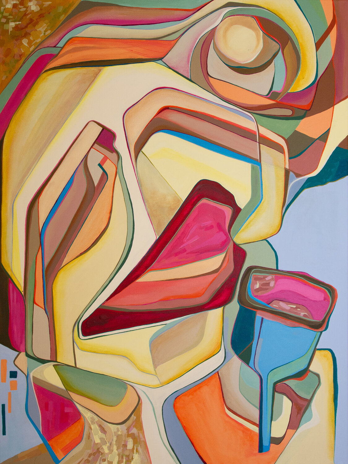 Singing contestant Olja Mesec Original painting for sale
