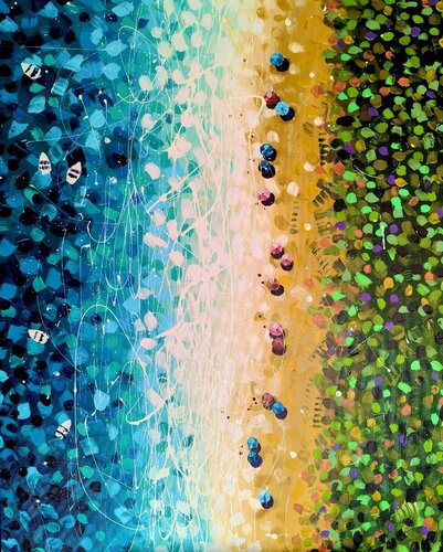 Summer paradise - seascape by Aliaksandra Tsesarskaya, Painting for Sale on Select
