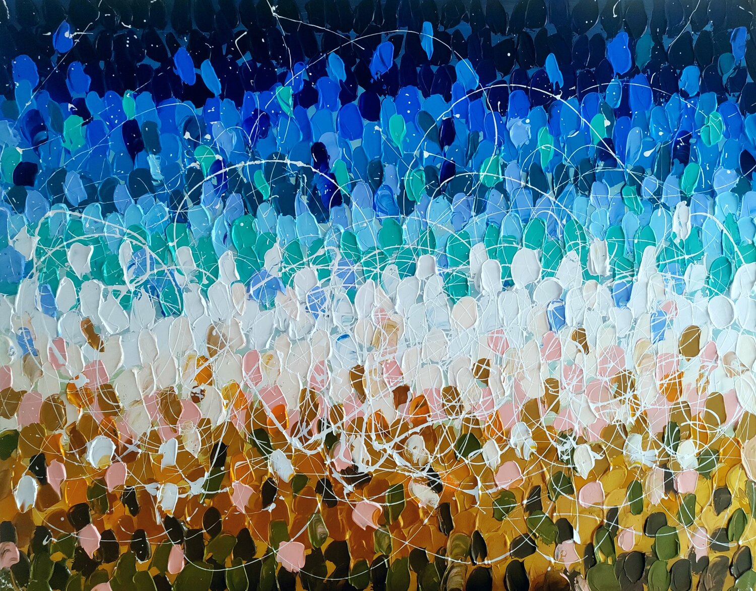 Sea breeze - abstract seascape Aliaksandra Tsesarskaya Original painting for sale