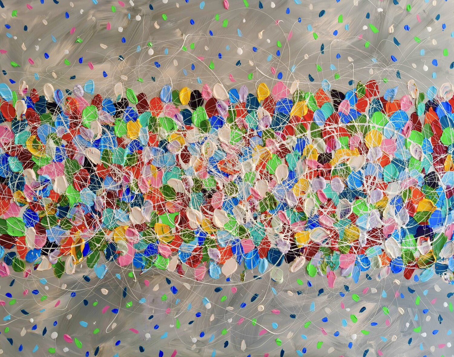 Colorful days - Colorful abstract painting Aliaksandra Tsesarskaya Original painting for sale
