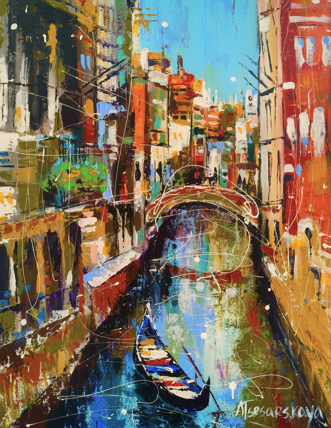 Venice city Aliaksandra Tsesarskaya Original painting for sale