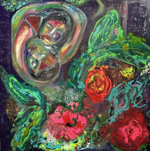 Love. No war - LOVE ME TONIGHT by NICOLE JUTKA, Painting for Sale on Select