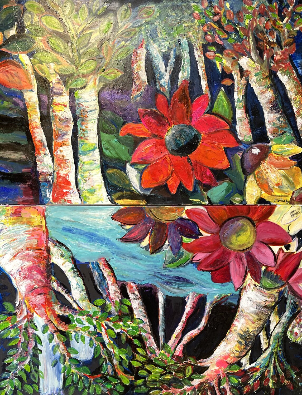 CITY LINE 145 x 116 cm ( duplex) NICOLE JUTKA Original painting for sale