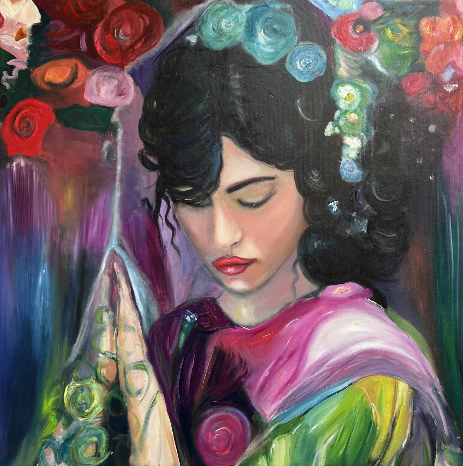 GARDEN OF LIGHT NICOLE JUTKA Original painting for sale