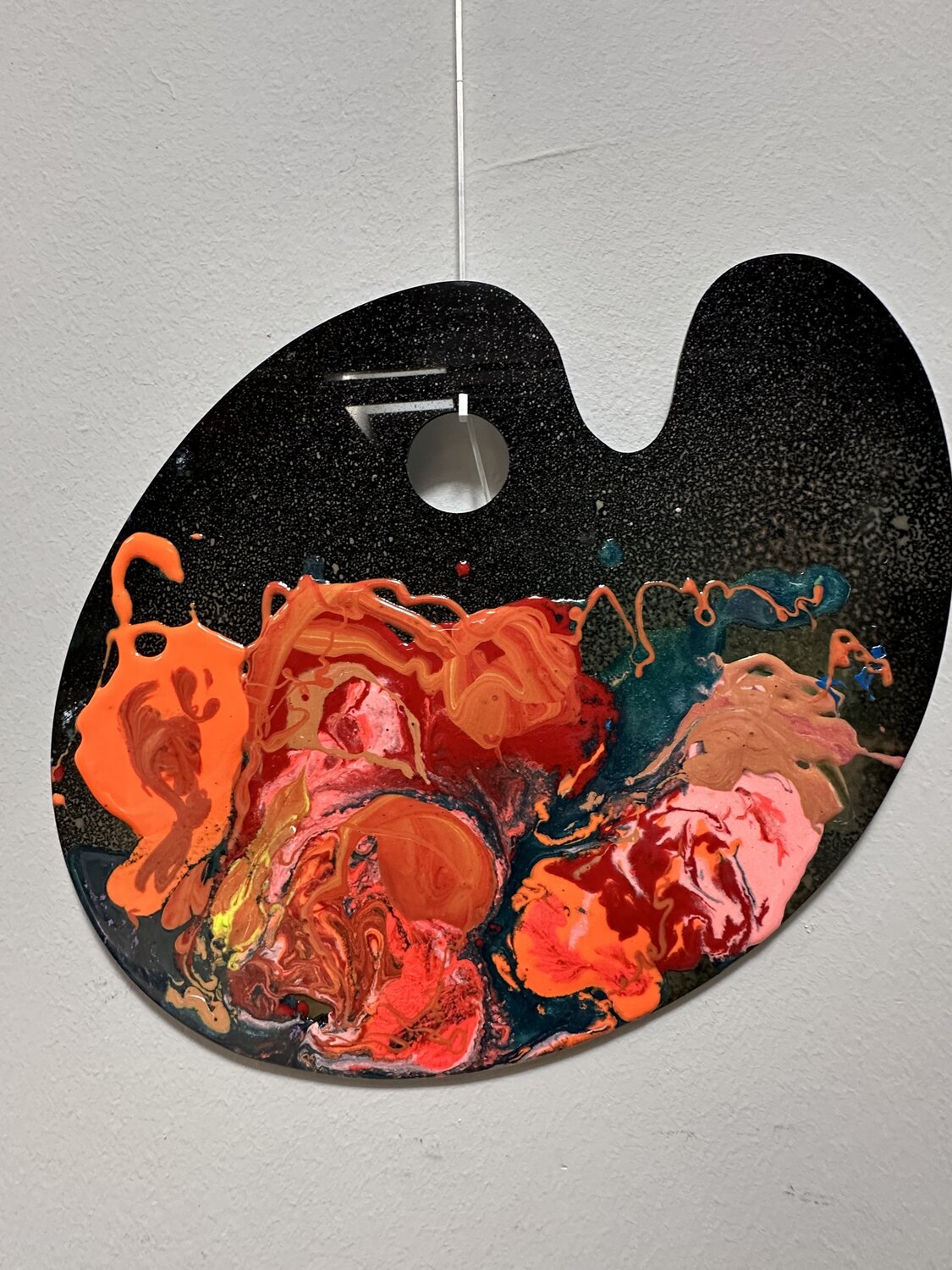 „La palette de l’artiste“ - JARDIN DE MARIE NICOLE JUTKA Original painting for sale