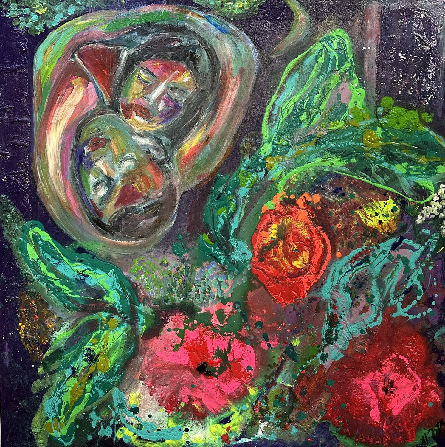 Love. No war - LOVE ME TONIGHT NICOLE JUTKA Original painting for sale