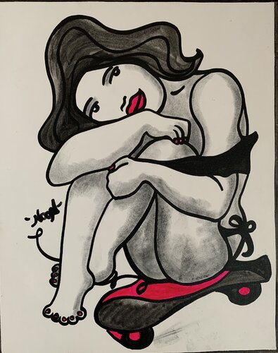 Sk8er Girl by Anouck Jourdaa, Painting for Sale on Select