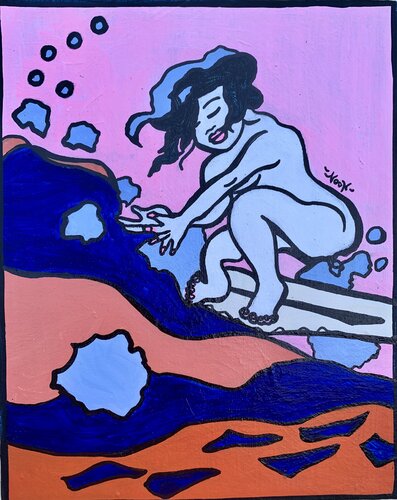 Go with the Flow by Anouck Jourdaa, Painting for Sale on Select