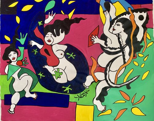 D'Après Matisse Détournement by Anouck Jourdaa, Painting for Sale on Select